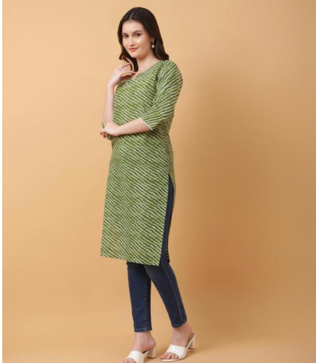 Woman elegant everyday printed pure cotton kurti M SIZE
